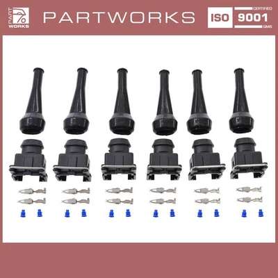 6x Enchufe Inyectores PORSCHE 911 3.2 Carrera 964 993 + Boquilla Goma Foto 1 de 4