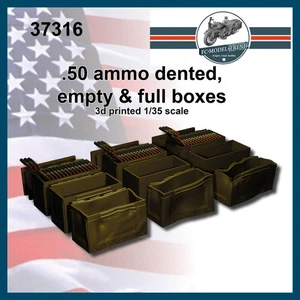 FC Model Trend 1/35 .50 Ammo Dented, Empty and Full Boxes - Picture 1 of 1