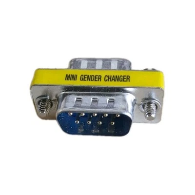 Mini Gender Changer D-SUB 9 pin adattatore maschio (M/M) maschio a maschio RS-232 - Immagine 1 di 4