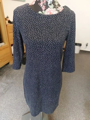 Vila Herbstkleid Midikleid DunkelBlau Punkte S 36 Blogger Fashion Only For Women - Bild 1 von 3