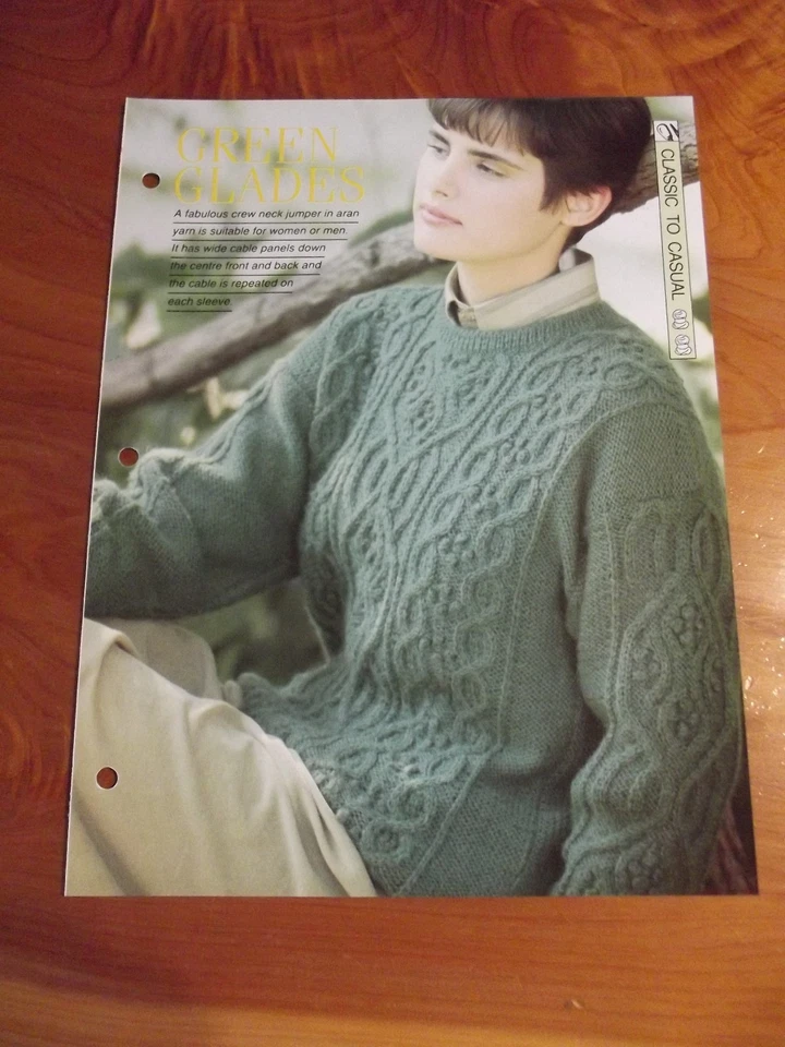 KNITTING PATTERN GREEN GLADES CLASSIC TO CASUAL CREATIVE NEEDLES *GREAT* - Image 1 of 1