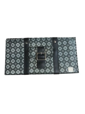 Bolso de mano Miche con carcasa cubierta de lona negro gris pequeño bolso estampado geométrico Foto 1 de 4