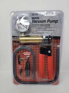 Vintage SEARS Handheld Vacuum Pump USA Testing Tool 161.2174 Solid Brass 92174 - Picture 1 of 5