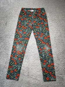 Hanna Andersson Girls Green Floral Pattern Cotton Pants Size 130cm / 8 Kids - Picture 1 of 5
