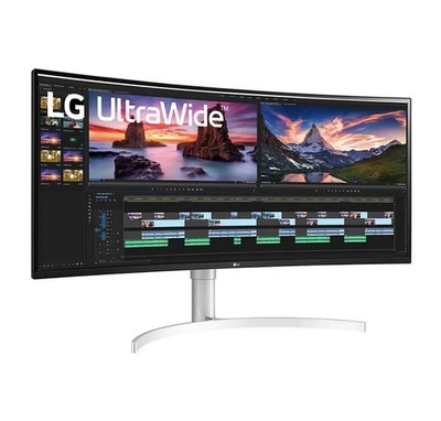 LG UltraWide 21:9 38WN95C-W 38" QHD+ IPS LED Curved Monitor - White - Image 1 of 4