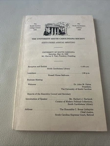 1999 Mai 15 The University of South Caroliniana Society 63rd Annual Meeting book - Bild 1 von 5