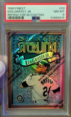 1996 Finest Refractor W/Coating Ken Griffey Jr PSA 8 #24 RARE SP HOF The KID!!!! - Image 1 of 4