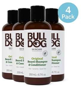 Bulldog Beard Shampoo & Conditioner 200ml - 4 Pack - New - Picture 1 of 2