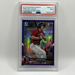 Triston Casas 1° Bowman Viola Rifrattore #D/250 2018 Bowman Cromo #BDC171 PSA 9 - Foto 1 di 10