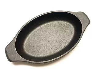 SEDONA CUCINA GHISA NERA OVALE 10" x 5" AU GRATIN TORTIERA TEGLIA PICCOLA NUOVA - Foto 1 di 3