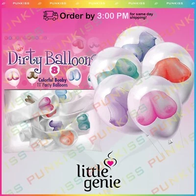 LITTLE GENIE Boob Shaped Balloons💋Bachelorette Party Favor Fun Friends Party Game Gag Gift
