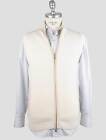 Gilet manteau cachemire blanc Gran Sasso fermeture éclair complète GS228 homme