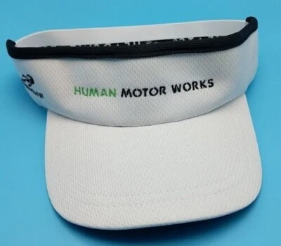 HUMAN MOTOR WORKS white stretch-fit visor by HeadSweats - Image 1 of 4