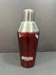 Beefeater Imported Gin Cocktail Martini Shaker Red Chrome - Picture 1 of 7