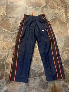 Nike Boys Insulated Woven Blue/Orange Athletic Open Hem Wind Pants!(XS)22” Inse - Picture 1 of 6