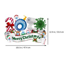 Adesivo in vetro 1Pc Adesivo natalizio Adesivo decorativo natalizio Merry