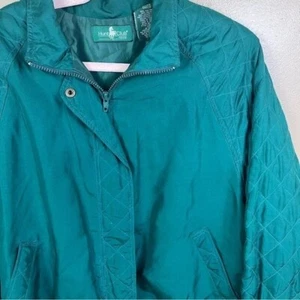 Hunt Club Petite 100% Silk Emerald Green Women's Jacket Small St. Patrick's Day - Picture 1 of 13