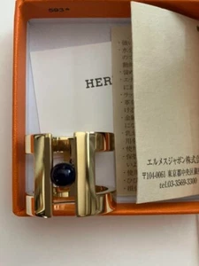 Hermès New Scarf Ring Carré 90 H Perle Silver Blue Stylish Accessory Used - Picture 1 of 5