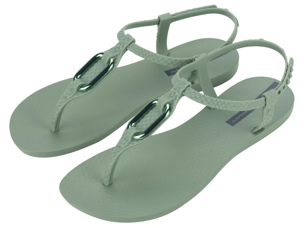 Ipanema Damen-Flipflop Kirei – Mit Extra Riemen Für Sicheren Sitz In Grün/Weiß