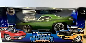 Muscle Machines Black/Green '66 Mustang Real Steel Braided Fuel Lines 1:18~ Cuba - Picture 1 of 11