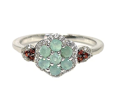 Rare Natural Grandidierite & Zircon in Rhodium Over Sterling Silver Ring Size 8 - Image 1 of 4
