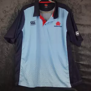 Canterbury Waratahs Off Field Polo Shirt Mens 3XL Blue Short Sleeve Cotton - Picture 1 of 12