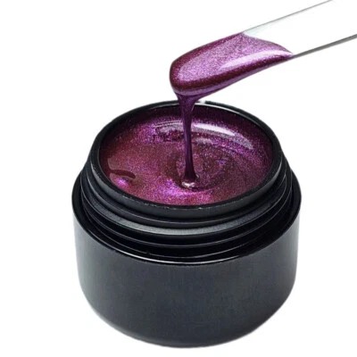 Premium UV Farbgel Violett Glimmer 5ml Gel Lila Fullcover hochdeckend Nr.880 - Bild 1 von 4
