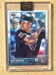 2021 Joe Mauer Auto 1/1: Topps Archives Signature Series - Picture 1 of 3