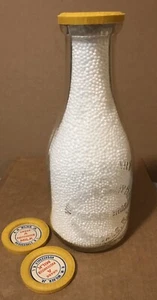 MILK BOTTLE WILDER'S DAIRY WILDER BROS. HUGHESDALE RI With R.M. Wilder Jr. Caps - Picture 1 of 7