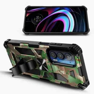 For Motorola Motorola Edge 5G UW 2021 Hard Hybrid Magnetic Kickstand Case Cover - Picture 1 of 9
