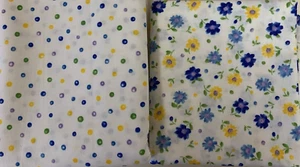 Nuts & Bolts Floral And Polka Dot Fabric By Robert Kaufman 2 Pc Fat Quarter Lot - Picture 1 of 17