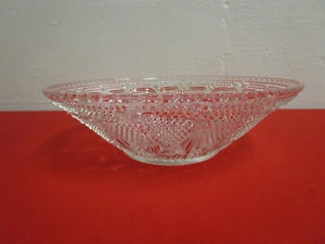 Frutero grande Heritage de 10" transparente de FEDERAL GLASS vidrio de la depresión usado en excelente estado - Imagen 1 de 5