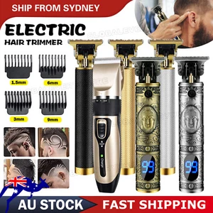 Men Portable Electric Hair Trimmer Clippers Beard Shaver Cutting Cordless AU - Picture 1 of 16