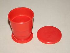 VINTAGE BSA BOY SCOUTS OF AMERICA WECOLITE CO NY RED COLLAPSABLE PLASTIC CUP