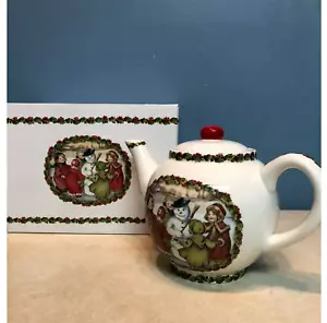 Tetera de porcelana Burton & Burton "Tis the Season" Colección John Grossman - Imagen 1 de 5