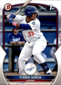 2023 BOWMAN 1ST BASE PAPER PROSPECT BP142 YUNIOR GARCIA LOS ANGELES DODGERS - Picture 1 of 2