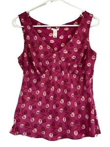 Lencería camisa de mujer talla S rosa beige diseño de hoja de seda ajuste perfecto antiguo azul marino - Imagen 1 de 8
