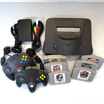 Nintendo 64 Console Bundle 2 Controllers with 6 Games N64 Japan ver. Tested #73 - Image 1 of 4