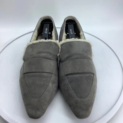 Sole Society BETTINA Suede Leather Loafers Women Size 8.5 Gray Pointed Toe - Image 1 of 4