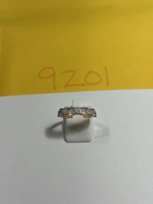 Preowned Bomb Party Size 7 Ring BP Moonstone? Iridescent Clusters Rose Gold Pl - Image 1 of 4