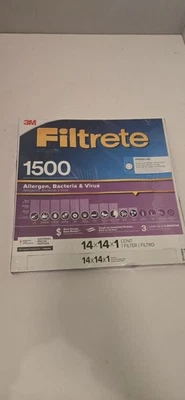 Filtrete  14" Wx14"Lx1" Healthy Living Electrostatic Pleated Air Filter - Image 1 of 4