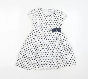 Vestido Mayoral Niñas Blanco Lunares Calce y Acampanado - 7 Años - Imagen 1 de 12