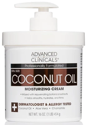 Coconut Oil Body Cream for Women & Men | Hydrating Coconut Lotion for Extremely  - Image 1 of 4