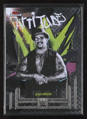 2025 Topps WWE Finest #219 Godfather Rare Attitude Black Refractor /15 - Image 1 of 2