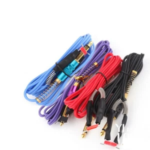 Juego de 4 piezas de cable de alimentación de tatuaje de silicona para ametralladora kit fuente - Imagen 1 de 9