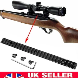 25 Slot 20mm Picatinny Rail Bracket for Rifle Metal Base adapter Mount 10in Long - Picture 1 of 8