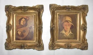 2 Kreidegeschirr Plaketten Miniatur Meister Franz Hals Narr Thomas Sully zerrissen Hut - Bild 1 von 7