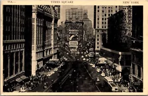 New York City NY Times Square 1945 Vintage Postcard Photo White Border - Picture 1 of 2