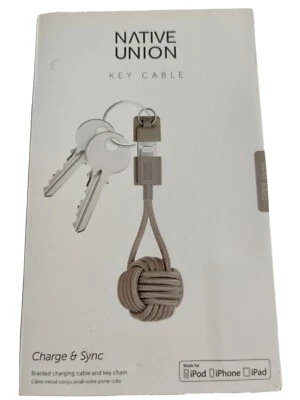 Native Union 10cm Lightning Key Ring Charge Cable for iPhone iPad MFi-Certified - Image 1 of 4