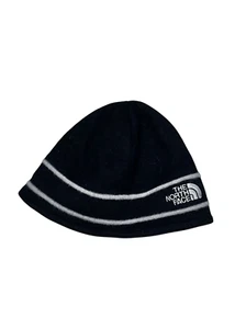 Nice The North Face Winter Beanie Hat Black w/ White & Gray Youth one size - Picture 1 of 4